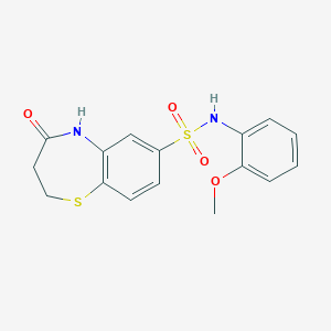 N-(2-methoxyphenyl)-4-oxo-2,3,4,5-tetrahydro-1,5-benzothiazepine-7-sulfonamide