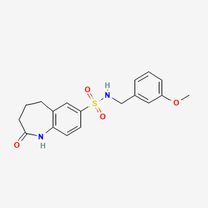 N-(3-methoxybenzyl)-2-oxo-2,3,4,5-tetrahydro-1H-1-benzazepine-7-sulfonamide