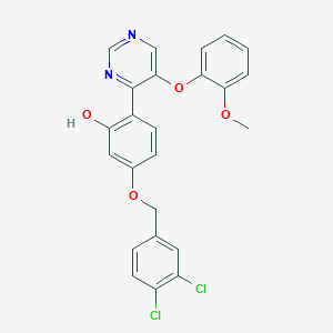 5-[(3,4-Dichlorophenyl)methoxy]-2-[5-(2-methoxyphenoxy)pyrimidin-4-yl]phenol