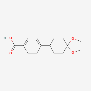 molecular formula C15H18O4 B1497514 4-(1,4-Dioxaspiro[4.5]decan-8-yl)benzoic acid CAS No. 163260-73-9