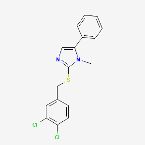 2-((3,4-dichlorobenzyl)thio)-1-methyl-5-phenyl-1H-imidazole