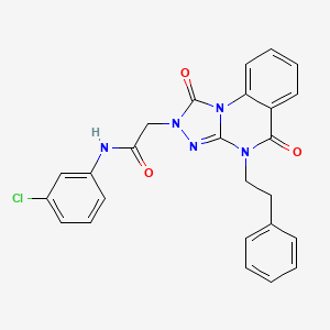 N-(3-chlorophenyl)-2-(1,5-dioxo-4-phenethyl-4,5-dihydro-[1,2,4]triazolo[4,3-a]quinazolin-2(1H)-yl)acetamide