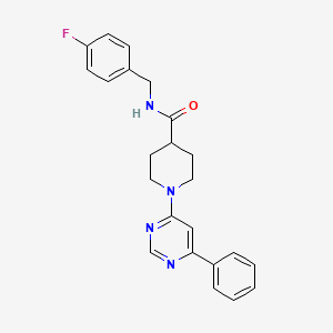 N-(4-fluorobenzyl)-1-(6-phenylpyrimidin-4-yl)piperidine-4-carboxamide