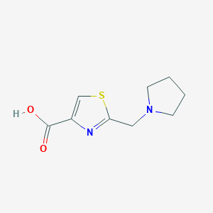 molecular formula C9H12N2O2S B1497521 2-Pyrrolidin-1-ylmethyl-thiazole-4-carboxylic acid 