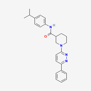 molecular formula C25H28N4O B14975249 N-(4-isopropylphenyl)-1-(6-phenylpyridazin-3-yl)piperidine-3-carboxamide 