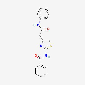 molecular formula C18H15N3O2S B14975258 N-(4-(2-oxo-2-(phenylamino)ethyl)thiazol-2-yl)benzamide 