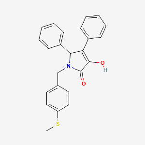 3-hydroxy-1-[4-(methylsulfanyl)benzyl]-4,5-diphenyl-1,5-dihydro-2H-pyrrol-2-one