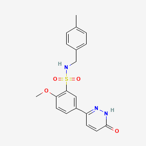 2-methoxy-N-(4-methylbenzyl)-5-(6-oxo-1,6-dihydropyridazin-3-yl)benzenesulfonamide