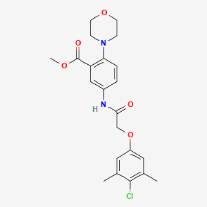 Methyl 5-{[(4-chloro-3,5-dimethylphenoxy)acetyl]amino}-2-(morpholin-4-yl)benzoate