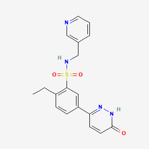 molecular formula C18H18N4O3S B14975405 2-ethyl-5-(6-oxo-1,6-dihydropyridazin-3-yl)-N-(pyridin-3-ylmethyl)benzenesulfonamide 