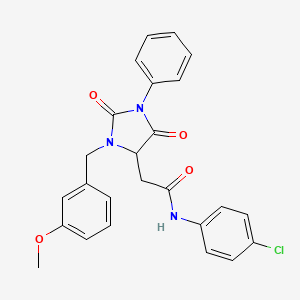 N-(4-chlorophenyl)-2-[3-(3-methoxybenzyl)-2,5-dioxo-1-phenylimidazolidin-4-yl]acetamide