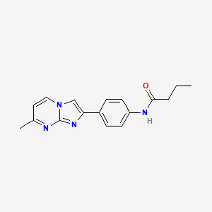 molecular formula C17H18N4O B14975484 N-(4-{7-Methylimidazo[1,2-A]pyrimidin-2-YL}phenyl)butanamide 