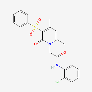 molecular formula C21H19ClN2O4S B14975516 N-(2-chlorophenyl)-2-[4,6-dimethyl-2-oxo-3-(phenylsulfonyl)pyridin-1(2H)-yl]acetamide 