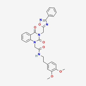 N-(3,4-dimethoxyphenethyl)-2-(2,4-dioxo-3-((3-phenyl-1,2,4-oxadiazol-5-yl)methyl)-3,4-dihydroquinazolin-1(2H)-yl)acetamide