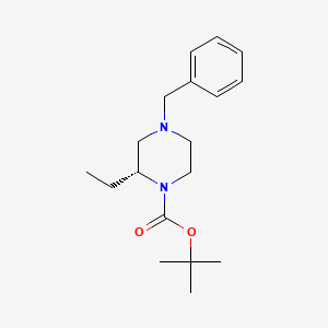 molecular formula C18H28N2O2 B1497556 tert-Butyl (2R)-4-benzyl-2-ethylpiperazine-1-carboxylate CAS No. 393781-69-6