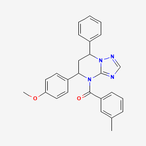 molecular formula C26H24N4O2 B14975564 [5-(4-methoxyphenyl)-7-phenyl-6,7-dihydro[1,2,4]triazolo[1,5-a]pyrimidin-4(5H)-yl](3-methylphenyl)methanone 