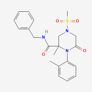 N-Benzyl-4-methanesulfonyl-2-methyl-1-(2-methylphenyl)-6-oxopiperazine-2-carboxamide