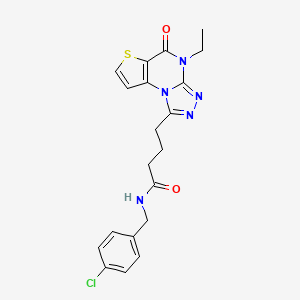 N-(4-chlorobenzyl)-4-(4-ethyl-5-oxo-4,5-dihydrothieno[2,3-e][1,2,4]triazolo[4,3-a]pyrimidin-1-yl)butanamide