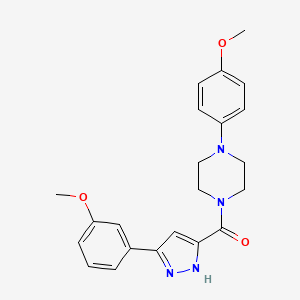 1-(4-Methoxyphenyl)-4-[3-(3-methoxyphenyl)-1H-pyrazole-5-carbonyl]piperazine