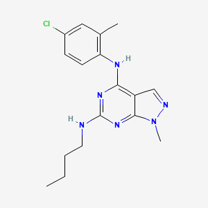 N~6~-butyl-N~4~-(4-chloro-2-methylphenyl)-1-methyl-1H-pyrazolo[3,4-d]pyrimidine-4,6-diamine