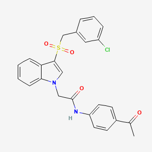 N-(4-acetylphenyl)-2-(3-((3-chlorobenzyl)sulfonyl)-1H-indol-1-yl)acetamide