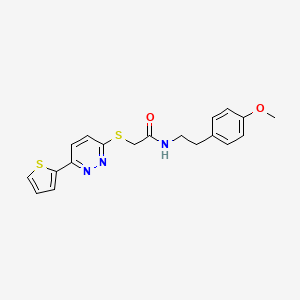 N-(4-methoxyphenethyl)-2-((6-(thiophen-2-yl)pyridazin-3-yl)thio)acetamide