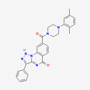 8-(4-(2,5-dimethylphenyl)piperazine-1-carbonyl)-3-phenyl-[1,2,3]triazolo[1,5-a]quinazolin-5(4H)-one