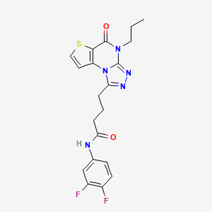 N-(3,4-difluorophenyl)-4-(5-oxo-4-propyl-4,5-dihydrothieno[2,3-e][1,2,4]triazolo[4,3-a]pyrimidin-1-yl)butanamide