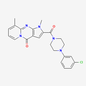 2-{[4-(3-Chlorophenyl)piperazino]carbonyl}-1,9-dimethylpyrido[1,2-A]pyrrolo[2,3-D]pyrimidin-4(1H)-one