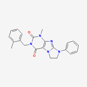 4-Methyl-2-[(2-methylphenyl)methyl]-6-phenyl-7,8-dihydropurino[7,8-a]imidazole-1,3-dione