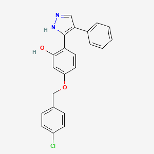 5-[(4-chlorobenzyl)oxy]-2-(4-phenyl-1H-pyrazol-5-yl)phenol