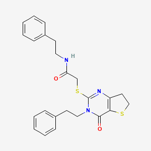 2-((4-oxo-3-phenethyl-3,4,6,7-tetrahydrothieno[3,2-d]pyrimidin-2-yl)thio)-N-phenethylacetamide