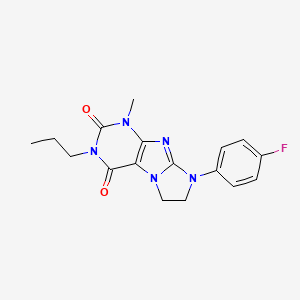 8-(4-fluorophenyl)-1-methyl-3-propyl-7,8-dihydro-1H-imidazo[2,1-f]purine-2,4(3H,6H)-dione