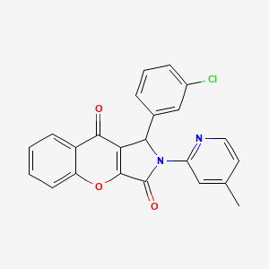 1-(3-Chlorophenyl)-2-(4-methylpyridin-2-yl)-1,2-dihydrochromeno[2,3-c]pyrrole-3,9-dione