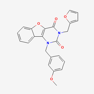 3-(Furan-2-ylmethyl)-1-[(3-methoxyphenyl)methyl]-[1]benzofuro[3,2-d]pyrimidine-2,4-dione