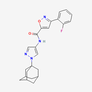 N-[1-(Adamantan-1-YL)-1H-pyrazol-4-YL]-3-(2-fluorophenyl)-1,2-oxazole-5-carboxamide