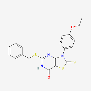 5-(benzylthio)-3-(4-ethoxyphenyl)-2-thioxo-2,3-dihydrothiazolo[4,5-d]pyrimidin-7(6H)-one