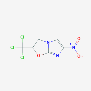 molecular formula C6H4Cl3N3O3 B149759 6-Nitro-2-(trichloromethyl)-2,3-dihydroimidazo[2,1-b][1,3]oxazole CAS No. 127692-18-6