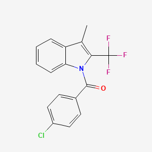 molecular formula C17H11ClF3NO B1497591 (4-Chlorophenyl)(3-methyl-2-(trifluoromethyl)-1H-indol-1-YL)methanone CAS No. 913955-36-9