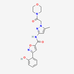 3-(2-hydroxyphenyl)-N-{5-methyl-1-[2-(morpholin-4-yl)-2-oxoethyl]-1H-pyrazol-3-yl}-1,2-oxazole-5-carboxamide