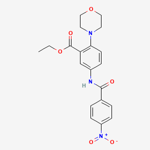 Ethyl 2-(morpholin-4-YL)-5-(4-nitrobenzamido)benzoate