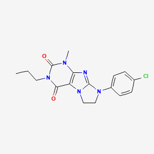 8-(4-chlorophenyl)-1-methyl-3-propyl-7,8-dihydro-1H-imidazo[2,1-f]purine-2,4(3H,6H)-dione