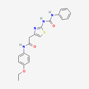 N-(4-ethoxyphenyl)-2-(2-(3-phenylureido)thiazol-4-yl)acetamide