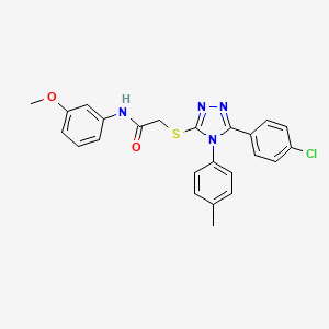 2-{[5-(4-chlorophenyl)-4-(4-methylphenyl)-4H-1,2,4-triazol-3-yl]sulfanyl}-N-(3-methoxyphenyl)acetamide