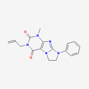 molecular formula C17H17N5O2 B14976000 1-methyl-8-phenyl-3-(prop-2-en-1-yl)-7,8-dihydro-1H-imidazo[2,1-f]purine-2,4(3H,6H)-dione 