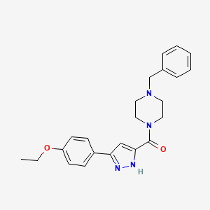 1-Benzyl-4-[3-(4-ethoxyphenyl)-1H-pyrazole-5-carbonyl]piperazine