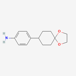 molecular formula C14H19NO2 B1497601 4-(1,4-Dioxaspiro[4.5]decan-8-yl)aniline CAS No. 389602-90-8