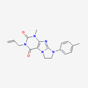 1-methyl-8-(4-methylphenyl)-3-(prop-2-en-1-yl)-7,8-dihydro-1H-imidazo[2,1-f]purine-2,4(3H,6H)-dione