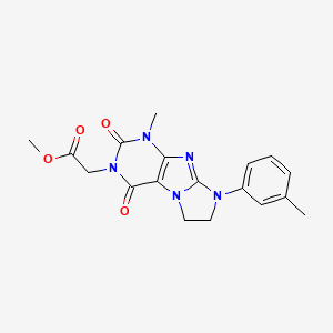 methyl [1-methyl-8-(3-methylphenyl)-2,4-dioxo-1,2,4,6,7,8-hexahydro-3H-imidazo[2,1-f]purin-3-yl]acetate