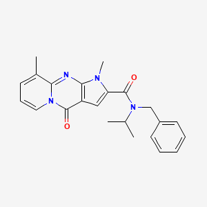 molecular formula C23H24N4O2 B14976028 N-benzyl-N-isopropyl-1,9-dimethyl-4-oxo-1,4-dihydropyrido[1,2-a]pyrrolo[2,3-d]pyrimidine-2-carboxamide 